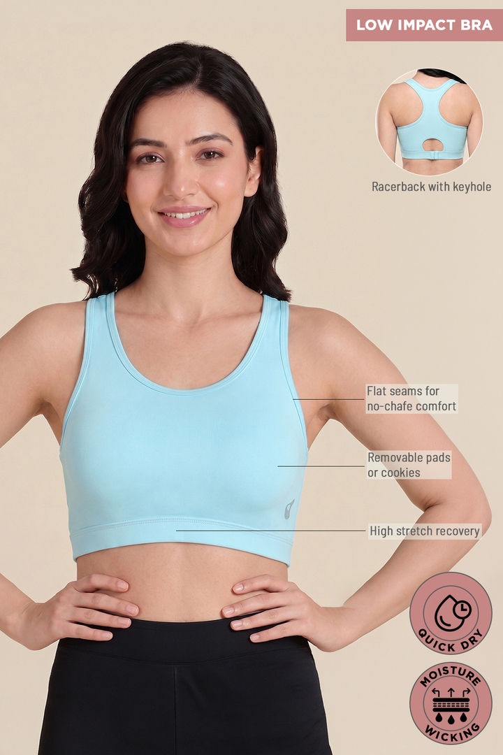 Zelocity Low Impact Quick Dry Sports Bra - Spun Sugar — image 7